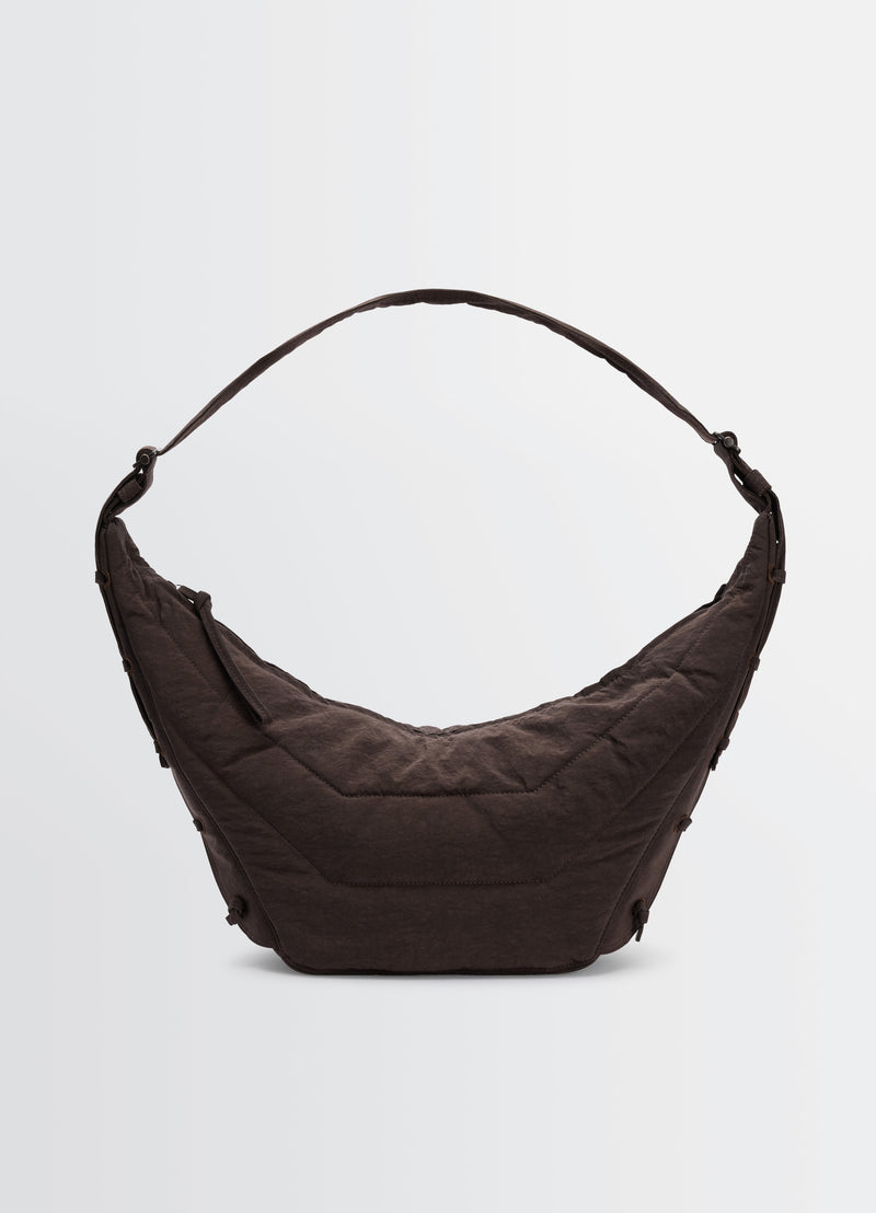 Medium Soft Game Shoulder Bag - Lemaire - Nylon - Dark Chocolate