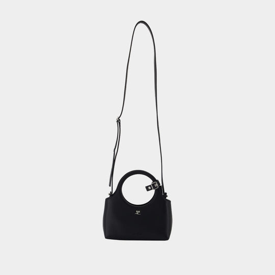 Mini Holy Day Purse - Courreges - Leather - Black