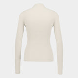 Mockneck Sweater - Courreges - Cotton - White