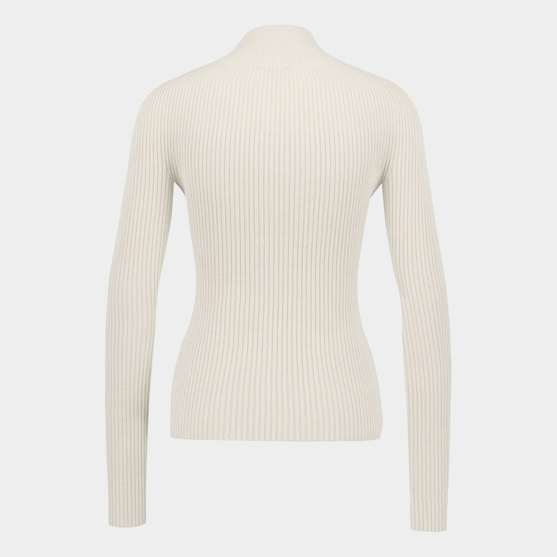 Mockneck Sweater - Courreges - Cotton - White