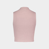 Mockneck T-Shirt - Courreges - Cotton - Pink