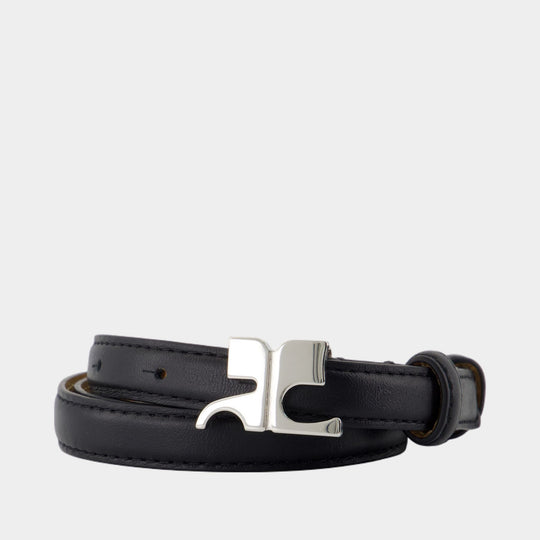 Ac Belt - Courreges - Leather - Black