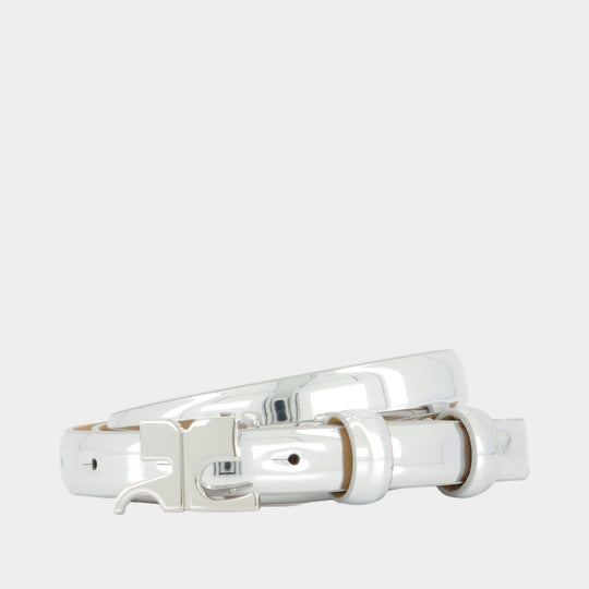 Ac Mirror Belt - Courreges - Leather - Silver