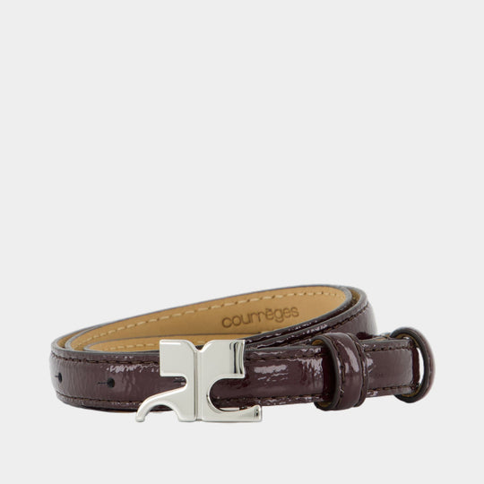 Ac Belt - Courreges - Leather - Burgundy