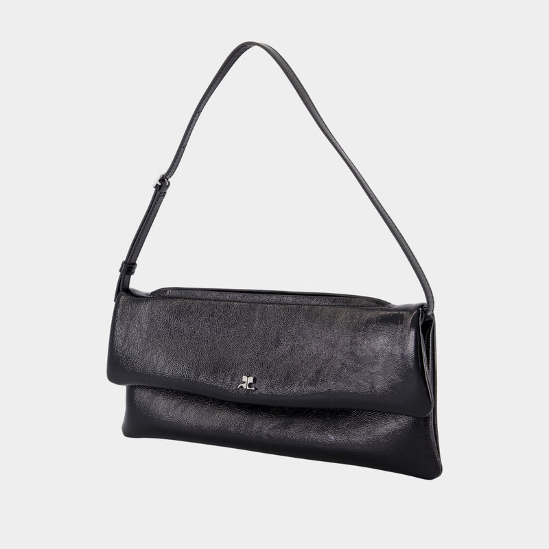 Cuff Pouch - Courreges - Leather - Black