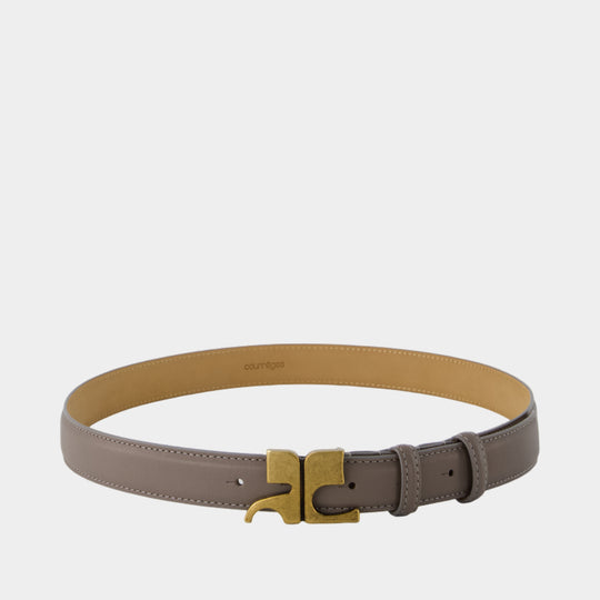 Ac 25mm Belt - Courreges - Leather - Brown