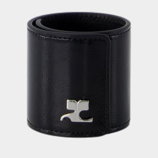 Slap Bracelet - Courreges - Leather - Black