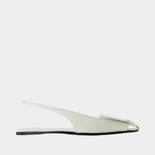 Iced Fold Sandals - Courreges - Leather - White