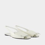 Iced Fold Sandals - Courreges - Leather - White