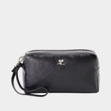 Ac Beauty Pouch - Courreges - Cotton - Black
