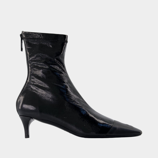 Toe Cap Ankle Boots - Courreges - Leather - Black
