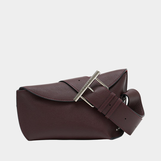 T-Bar Sling Crossbody - Alexander McQueen - Leather - Burgundy