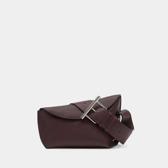 T-Bar Sling Crossbody - Alexander McQueen - Leather - Burgundy