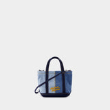 Fox Head Mini Shopper Bag - Maison Kitsune - Denim - Blue