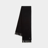 Bold Fox Head Scarf - Maison Kitsune - Wool - Black