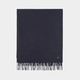 Bold Fox Head Scarf - Maison Kitsune - Wool - Blue