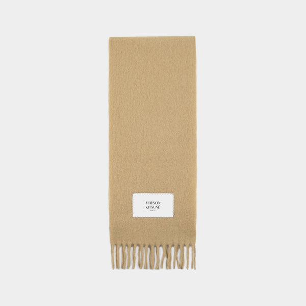 Baby Scarf - Maison Kitsune - Wool - Brown