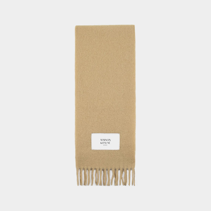 Baby Scarf - Maison Kitsune - Wool - Brown