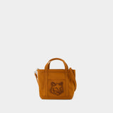 Fox Head Mini Shopper Bag - Maison Kitsune - Cotton - Brown