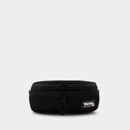 Flash Fox Belt Bag - Maison Kitsune - Nylon - Black