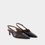 Pointy Sling Back - Maison Kitsune - Leather - Black