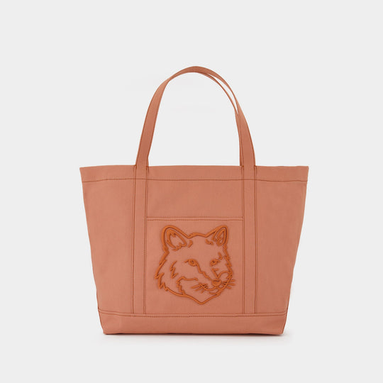 Fox Head Large Shopper Bag - Maison Kitsune - Cotton - Pink