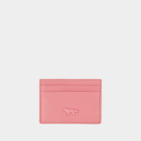 Cloud Cardholder - Maison Kitsune - Leather - Pink