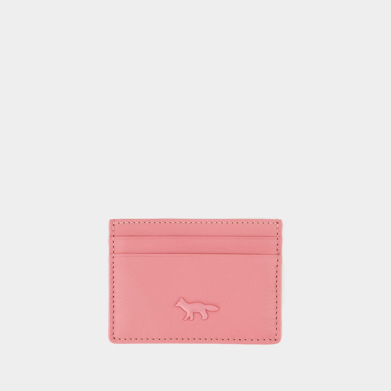 Cloud Cardholder - Maison Kitsune - Leather - Pink