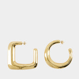 Les Grandes Creoles Ovalo Earrings - Jacquemus - Metal - Gold