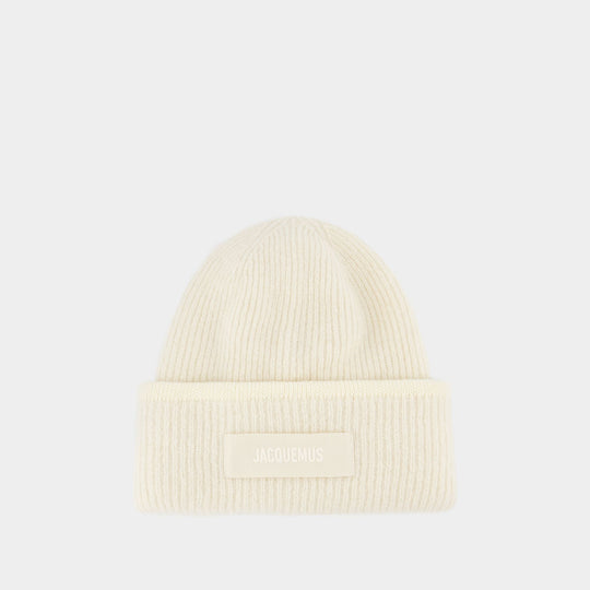 Le Bonnet Gros Grain Beanie - Jacquemus - Wool - White