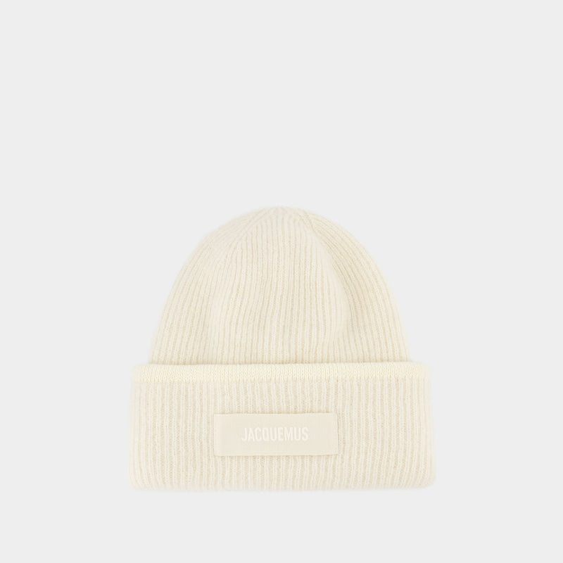 Le Bonnet Gros Grain Beanie - Jacquemus - Wool - White