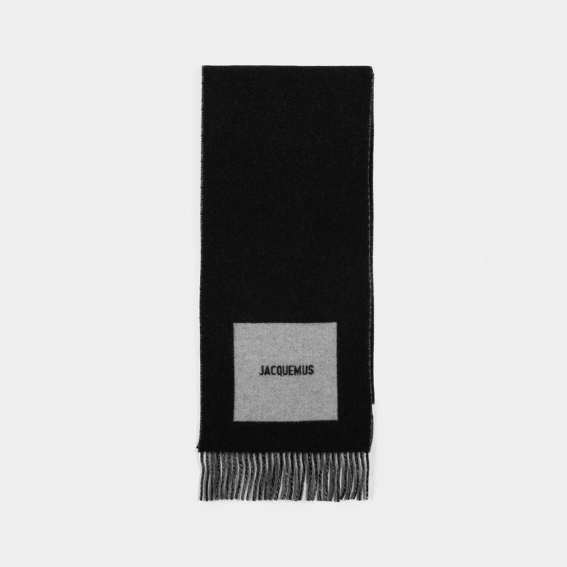 L'écharpe Rond Carre Scarf - Jacquemus - Wool - Black