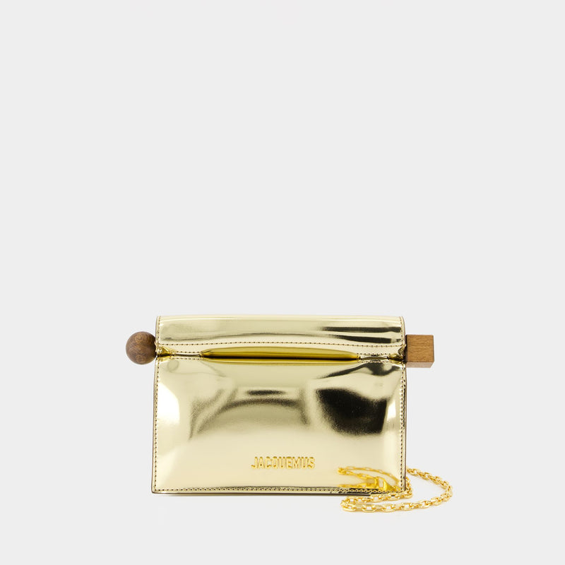 La Petite Pochette Rond C Clutch - Jacquemus - Leather - Gold