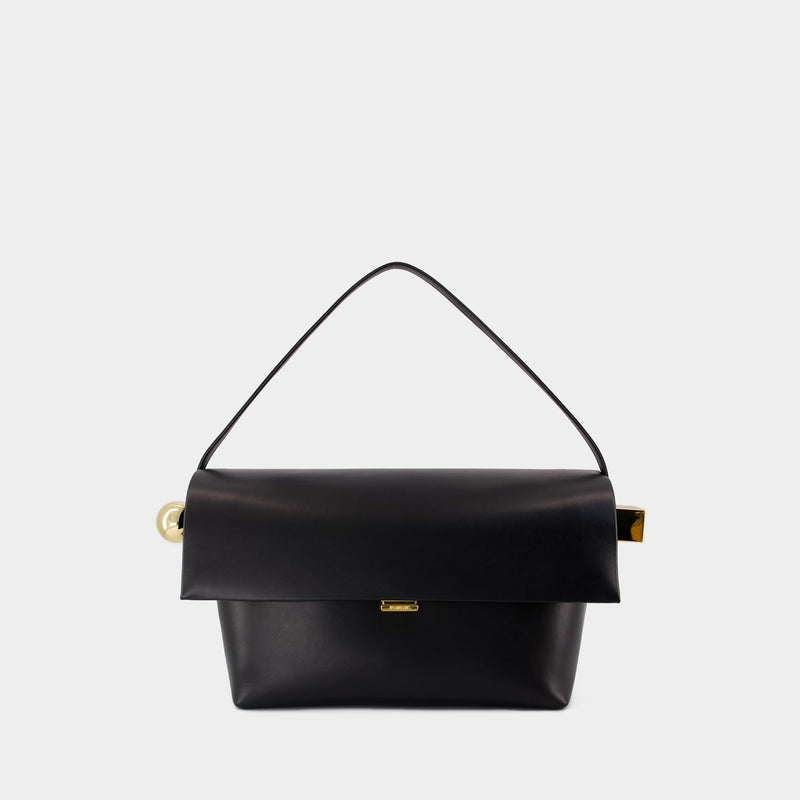 Le Grand Rond Carre Bag - Jacquemus - Leather - Black