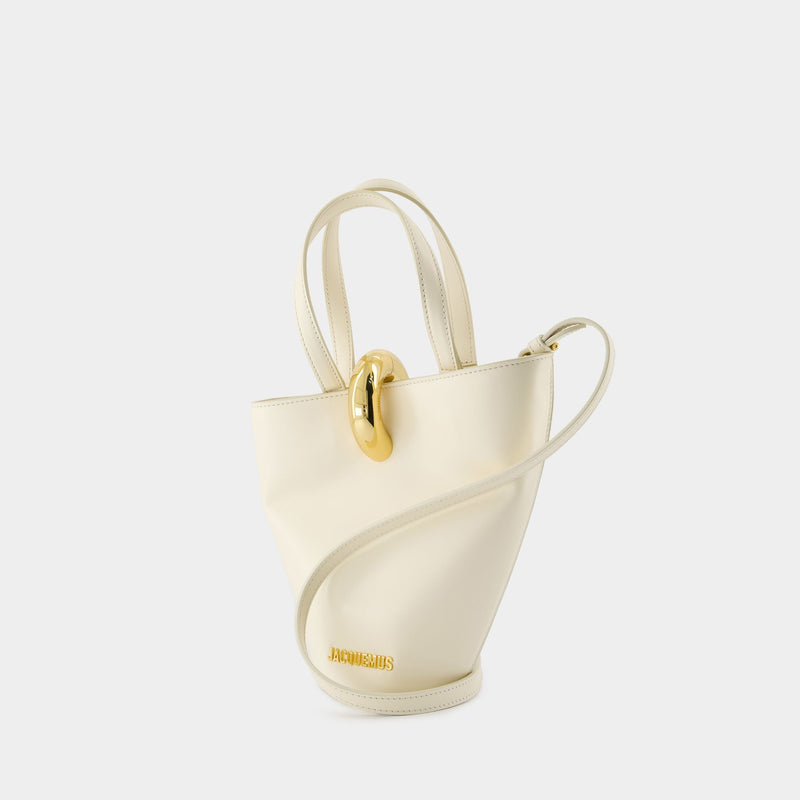 Le Petit Bambola Shopper Bag - Jacquemus - Leather - White