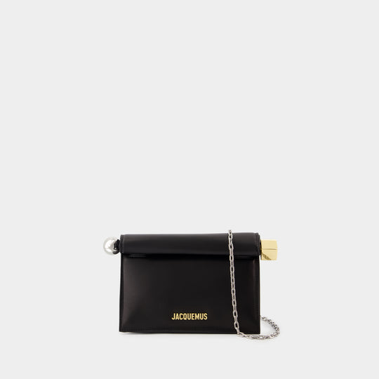 La Petite Pochette Rond Carré - Jacquemus - Leather - Black