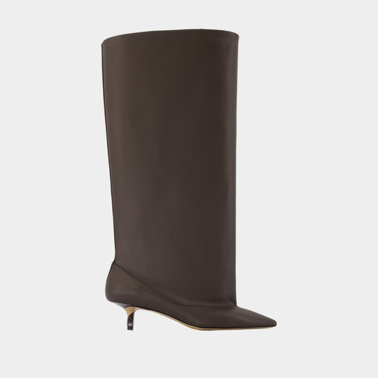 Tourni H Boots - Jacquemus - Leather - Brown