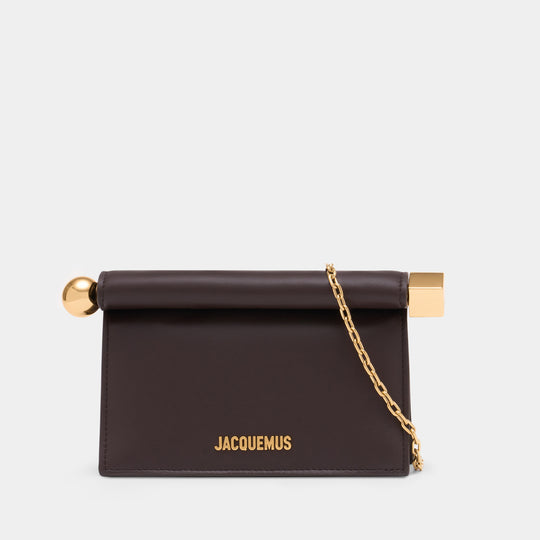 La Petite Pochette Rond Carré - Jacquemus - Leather - Brown
