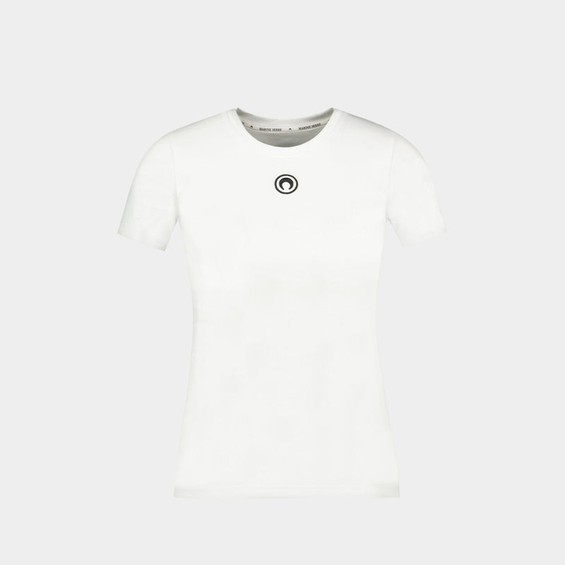 Moon Logo Baby Fit T-Shirt - Marine Serre - Cotton - White