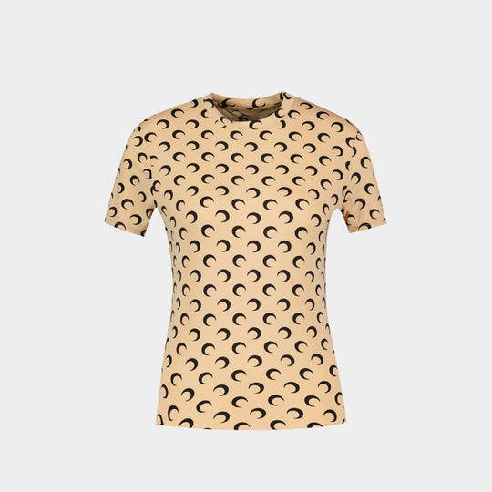 Moon Jersey T Shirt - Marine Serre - Synthetic - Brown