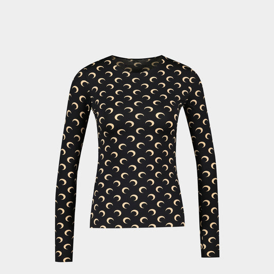 Regenerated Aom Second Skin Top - Marine Serre - Synthetic - Black