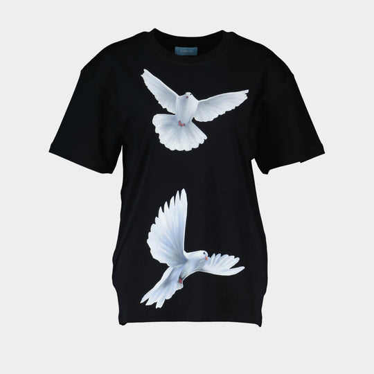 Freedom Doves 3D T-Shirt - 3.PARADIS - Cotton - Black