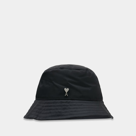 Ami De Coeur Stud Bucket Hat - AMI Paris - Synthetic - Black