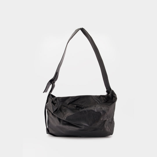 Puff M Shoulder Bag - YOHJI YAMAMOTO - Leather - Black