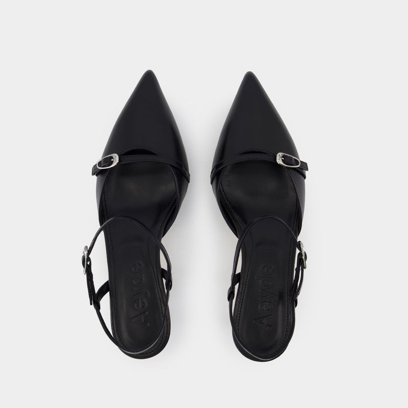 Melia Sandals - Aeyde - Leather - Black