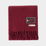 Fluffy Smash With Label Scarf - Lanvin - Wool - Burgundy
