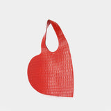 Heart Shopper Bag - Coperni - Leather - Red