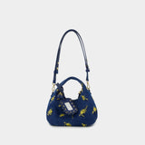 Hobo Mini Flowers Purse - Ganni - Cotton - Multicolor