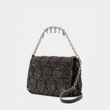 Charm D Medium Shoulder Bag - DIESEL - Cotton - Black