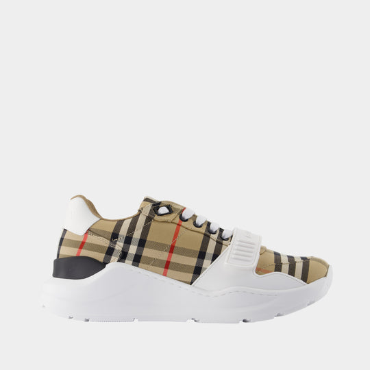 Mf Tnr New Regis M Check Sneakers - Burberry - Cotton - Beige
